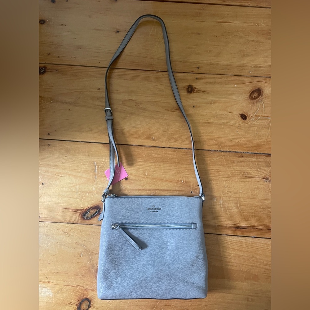 Kate Spade Gray Leather Crossbody Bag